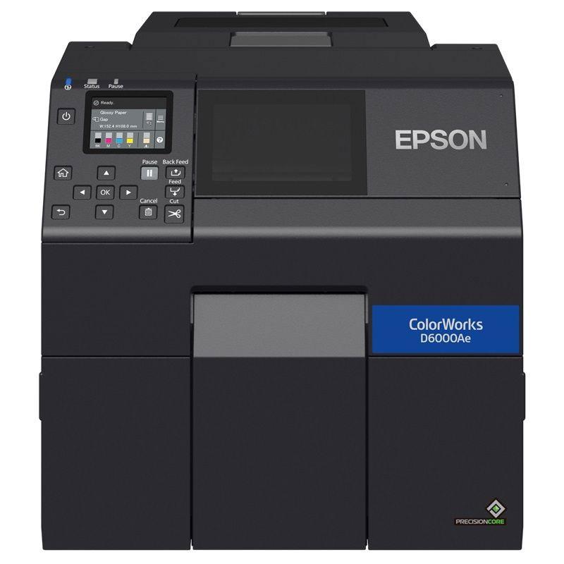 ColorWorks D6500 dye ink, Cutter, Disp., USB, Ethernet, schwarz