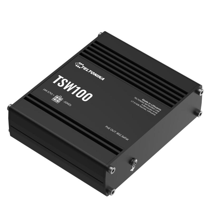 Teltonika TSW100 Industrial Unmanaged PoE+ Switch