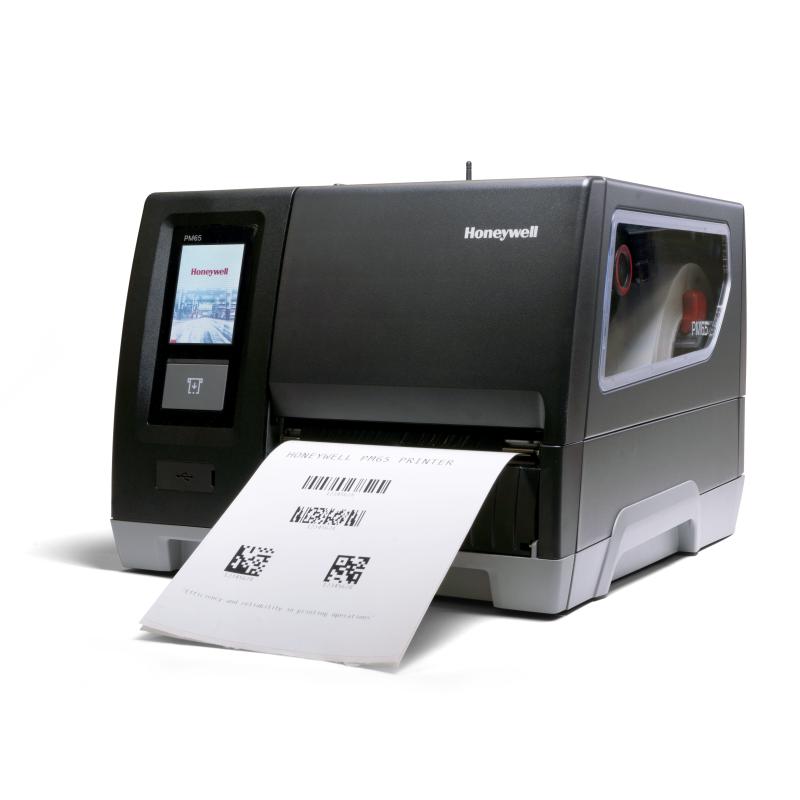 Honeywell PM65 Etikettendrucker, Thermotransfer, 300 dpi, USB, LAN, RS232, Paral., Touch, Rewinder