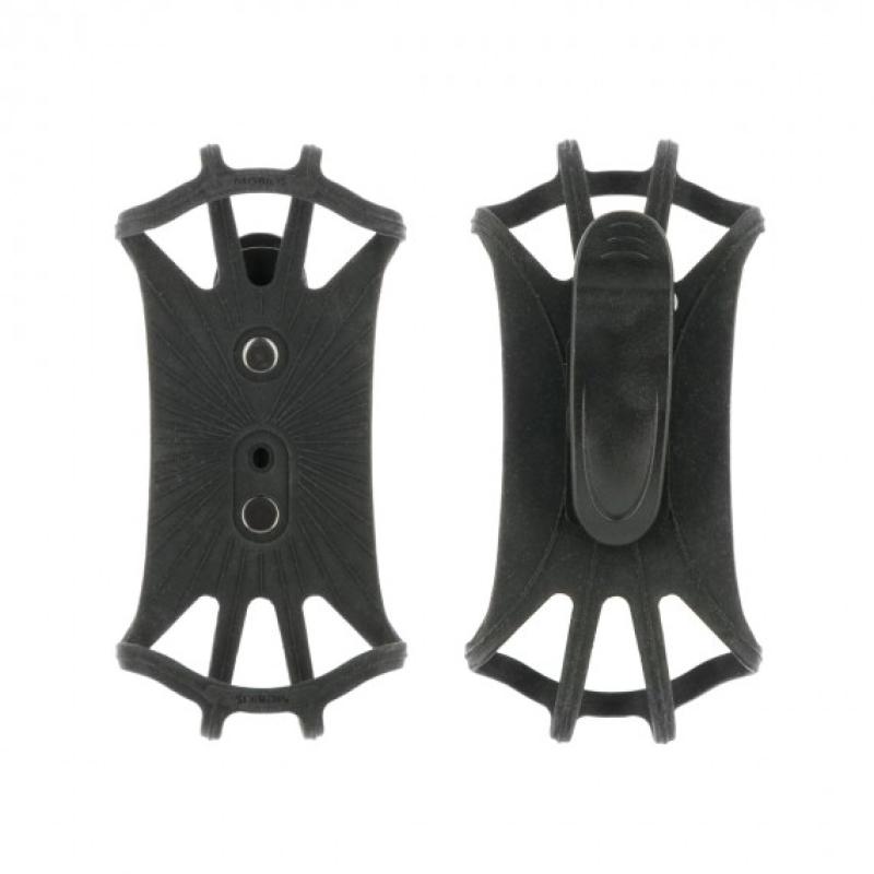 Mobilis Universal-G&uuml;rtelclip ABS drehbar 90&deg; + Silicon Halter HHD 5-7__. 001359