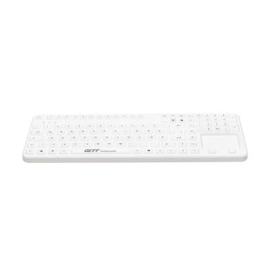 Tastatur GCQ CleanType&reg; Prime Touch+ TKG-109-GCQ-PR-TOUCH-WHITE-IP68-MAG-BACKL-USB-DE IP68